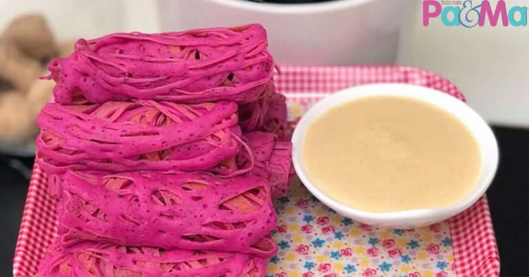 Pikat Selera Anak Berpuasa Dengan Roti Jala Dragon Fruit Ni, Cutenya, Confirm Anak Suka!