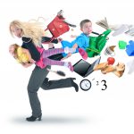 Stress Mother Running Late With Kids
