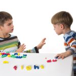 two boys fighting