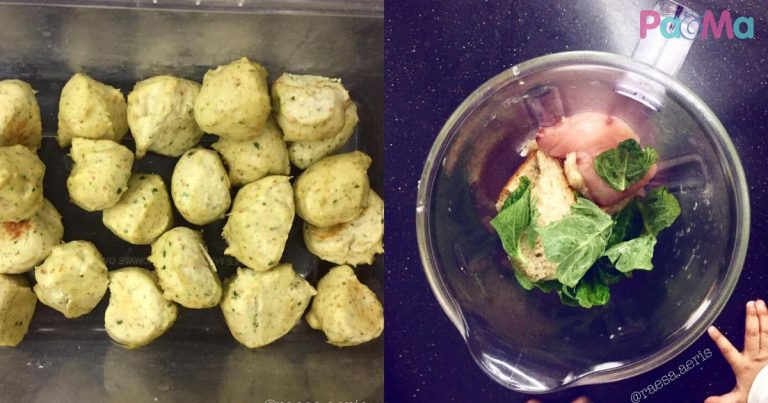 Baked Chicken Meatballs Dengan Bayam & Pasta Sos Tomato, Anak Kenyang, Khasiat Pun Dapat!
