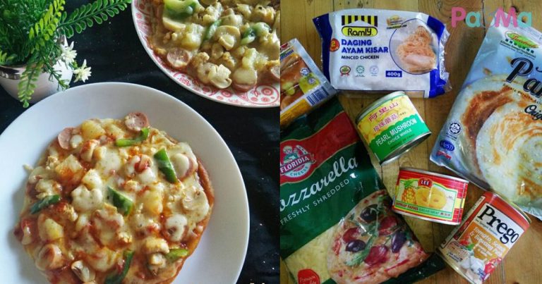 Tak Payah Buat Doh, Pakai Roti Paratha Je Sediakan Homemade Pizza, Sarapan Mudah & Pantas!