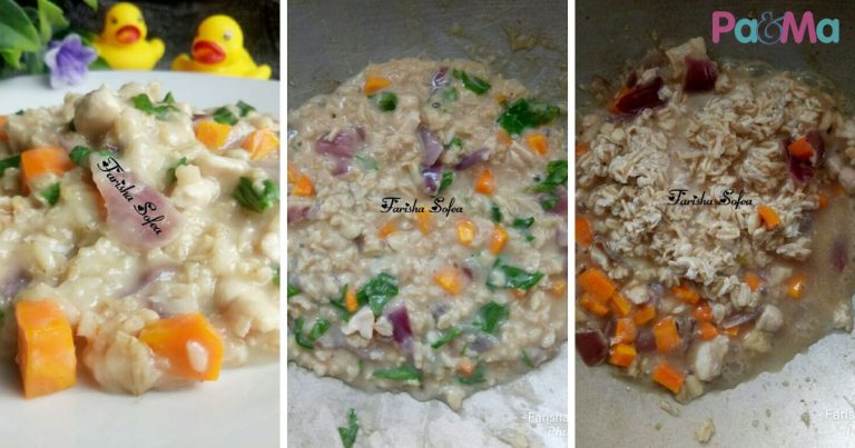 Bubur Nasi Dah Sudah, Cuba Bubur Oat Ayam Versi Bayi Pula, Kenyang Dan Tinggi Serat!