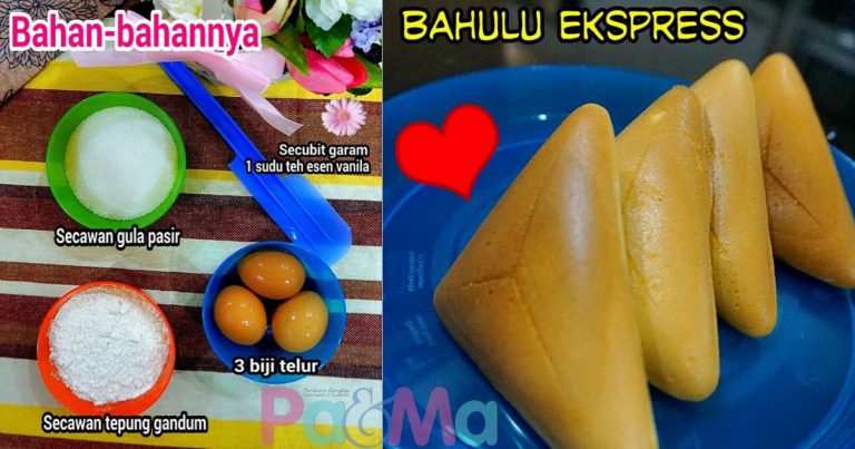 Resipi Bahulu Ekspres, Tak Berkecah Dapur. Blend Semua Bahan, Lepas Tu Bakar!