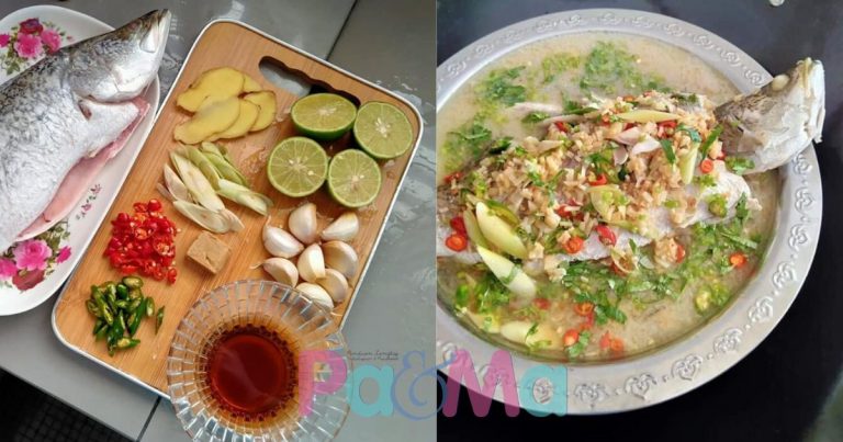 Resipi 8k Share, Ikan Siakap Stim Ala Thai Patut Cuba. Terliur Dibuatnya!