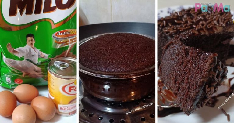 Mudah Sangat, Bahan Pun Jimat, Kek Milo 3 Bahan Buat Anak-Anak Makan Tak Berhenti!
