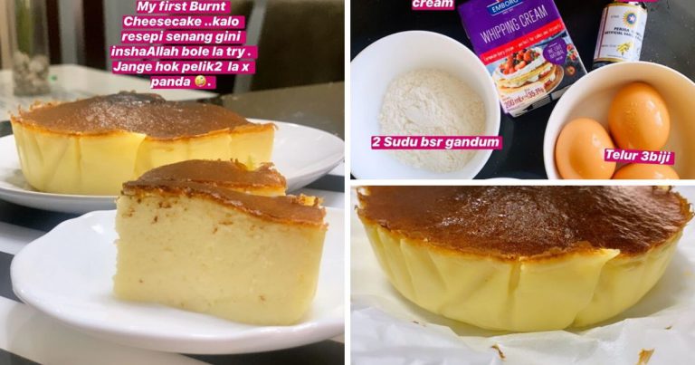 Tak Pandai Buat Kek, Yang Ni Paling Senang, Cuba Burnt Cheese Cake, Confirm Jadi!