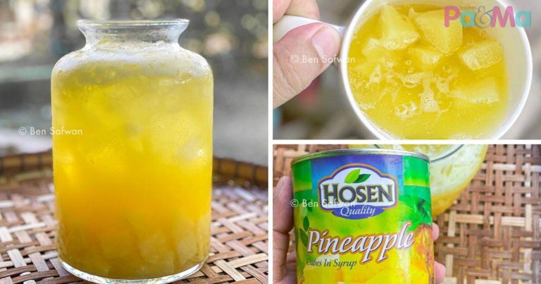 Jus Nenas Soda Terangkat, Segarnya Lepas Berbuka, Rasa Tip Top!