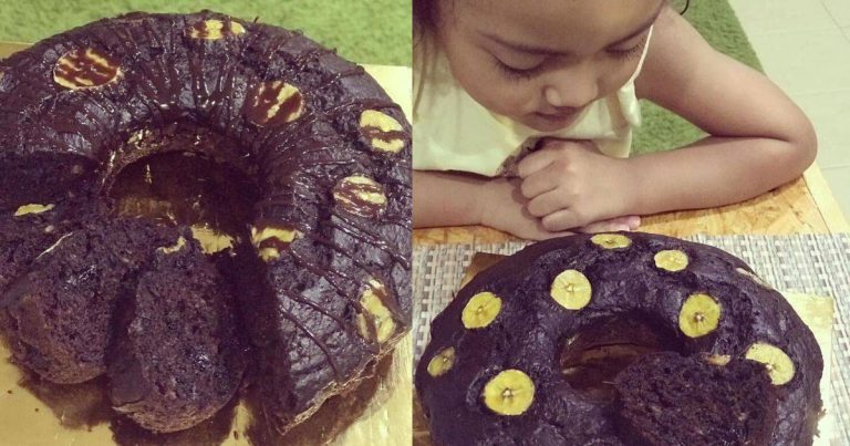 Kek Pisang Coklat Lembap, Resipi Semudah ABC. Gaul Bahan & Bakar, Siap!