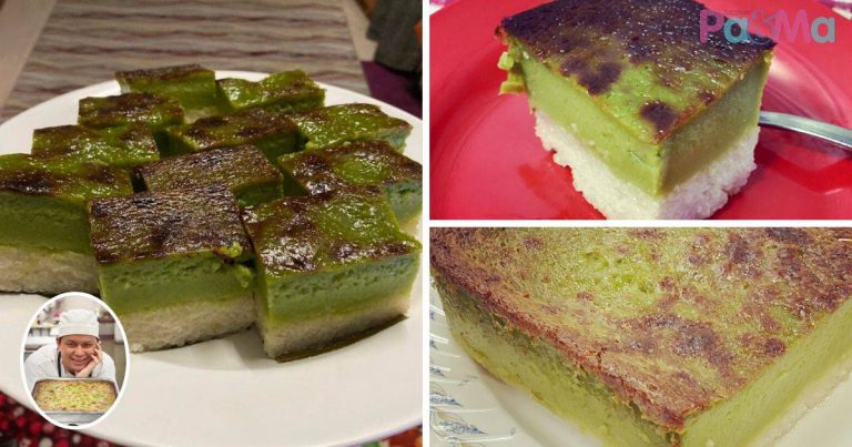 Bukan Kuih Bakar Tapi Seri Muka Bakar Pandan, Lemak & Manis, Rasa Padu!
