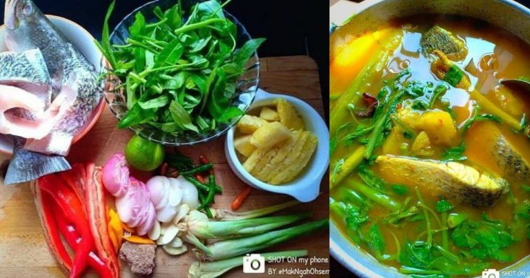 Ikan Siakap Masak Kengsom. Kombinasi 3 Rasa Masam, Manis, Pedas Cukup Padu!