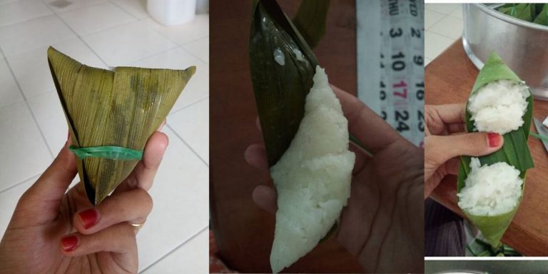 Buat Sendiri Ketupat Guna Daun Pandan, Masak Dalam Periuk Nasi. Lebih Mudah & Berlemak