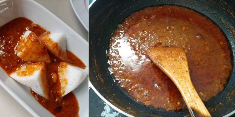 Resipi Kuah Kacang Nasi Impit Paling Simple. Step By Step Pun Mudah Sangat