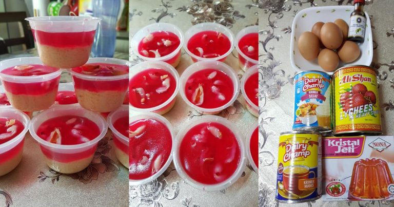 Puding Laici Kristal Dua Layer. Nikmatnya Makan Sejuk-Sejuk!