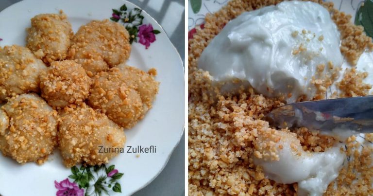 Resipi Kuih Muah Chee, Lembut Tepung Pulut & Manis Kacang Tumbuk. Sedapnya!