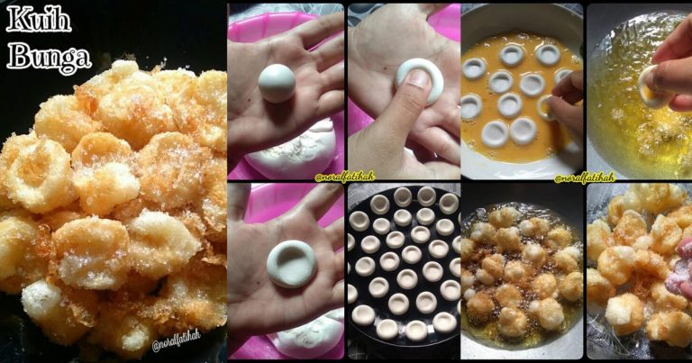 Kuih Bunga Orang Terengganu. Simple, Cepat Buat. Rasanya Lembut, Liat-liat & Manis
