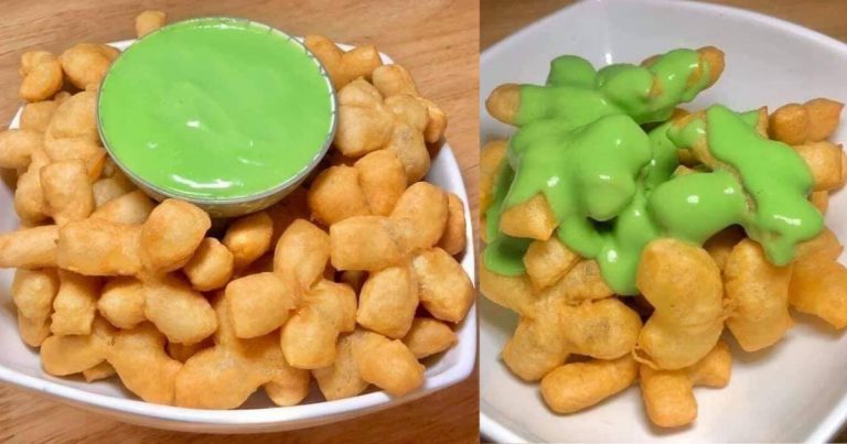Baby Cakoi Cicah Sos Pandan Kastard. Makan Panas-Panas Memang Terangkat! 