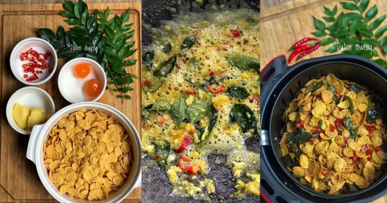 Salted Egg Cornflakes 3 Langkah. Bau Aroma Daun Karinya Cukup Menyelerakan!