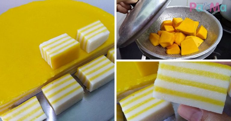 Cuba Kuih Lapis Labu Gedik Ni Pula, Warna Cantik, Sedap & Berlemak, Nak Buat Pun Senang Je!
