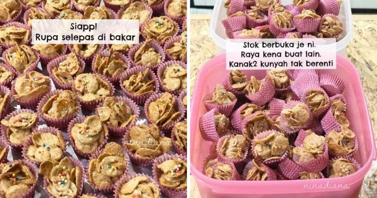 Resipi Kuih Cornflakes Lebih Rangup & Tak Melekit. Makan Pun Laju Je!