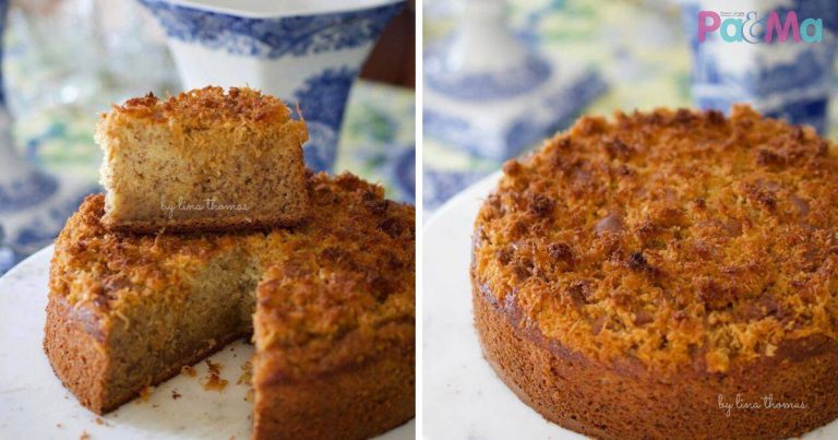 Kek Pisang Coconut Crumble Kayangan, Sedapnya Tak Boleh Bawa Bincang!