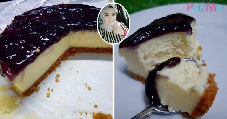 Kos Tak Sampai RM30 Dah Boleh Sediakan Blueberry Cheese Cake Sedap Ni Untuk Anak-Anak, Jimat!