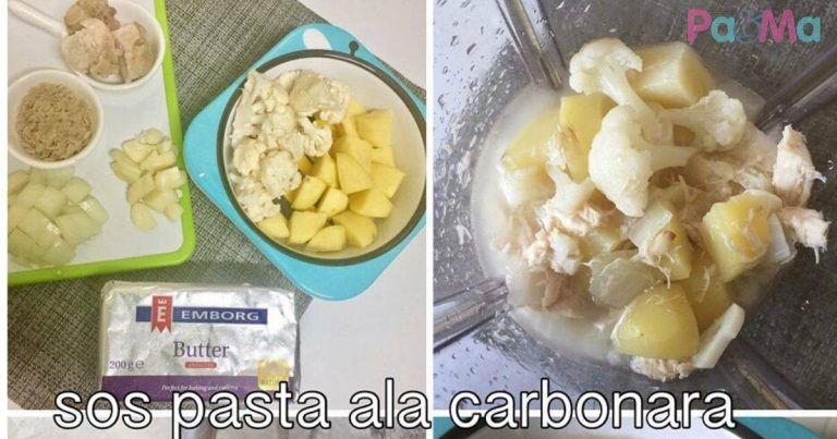 Dah Bosan Bubur, Cuba Sos Pasta Ala Carbonara Ni Untuk Bayi 7-9 Bulan, Sedapnya!