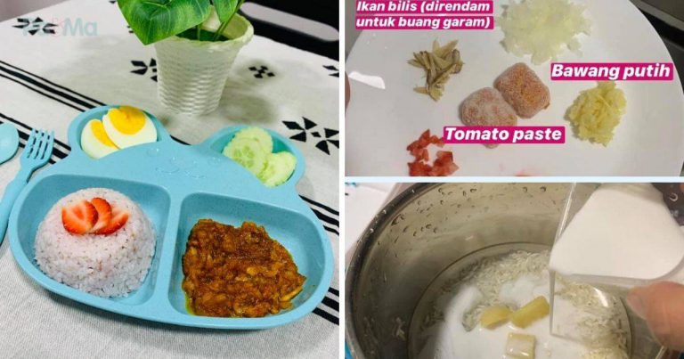 Nasi Lemak Strawbery, Versi Baby. Resipi Paling Ringkas Mama Nak Buat. Tanpa Garam & Gula Sesuai Untuk Anak!