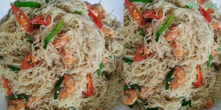 Resipi Bihun Goreng Singapore 4 langkah sahaja, Simple Tapi Sangat Sedap!