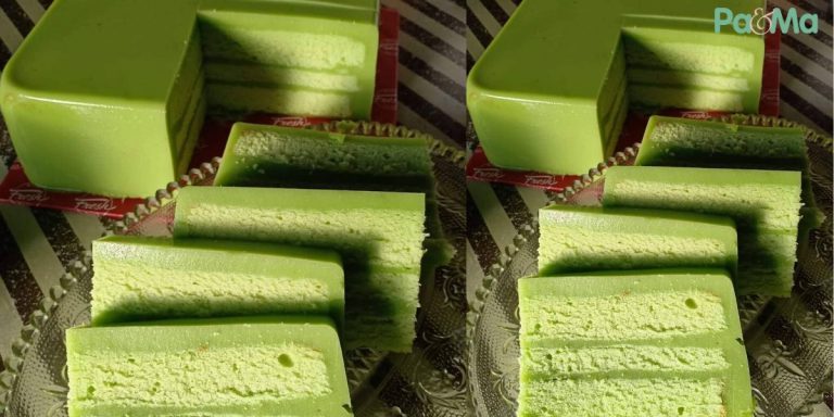Resipi Kek Layer Pandan Hasil Buatan Sendiri, Lembut & Lemak Berkrim!
