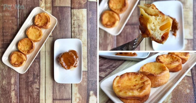 Yorkshire Puding Versi Bayi, Mudah Je Nak Buat, Hanya Guna 4 Bahan. Garing Di Luar Lembut Kat Dalam, Rasa Memang Superb!