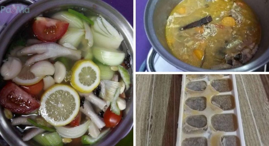 Resepi Chicken Bone Broth Untuk Stok Makanan Anak, Mudah Je Nak Buat