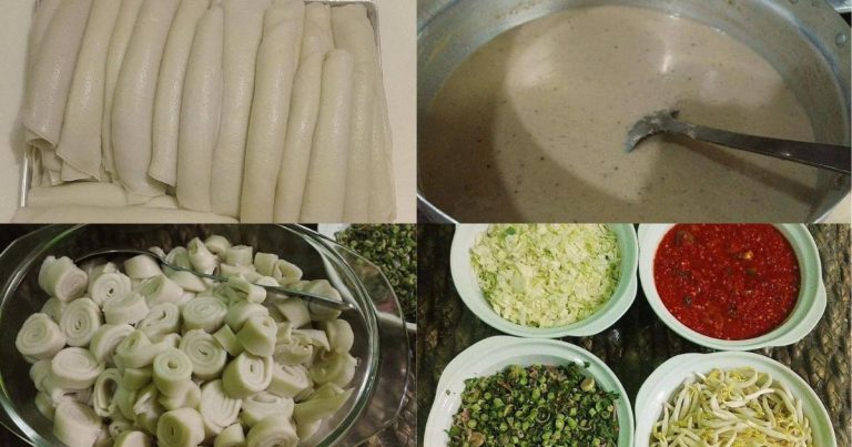 Resipi Laksam Lembut Dengan Kuah Lemak Ori Kelantan. Anak Berebut Makan!
