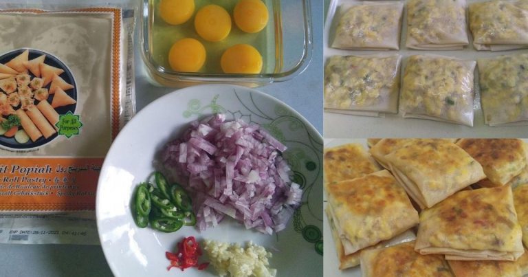 Patutlah 50k Share, Memang Sedap Murtabak Telur Kulit Popia Ni. Tak Rugi Cuba!