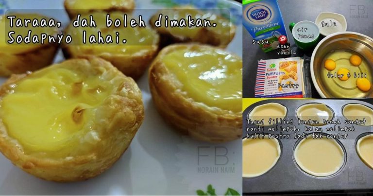 Tart Telur Homemade Lagi Sedap Dari Bakery! First Time Buat Memang Tak Menyesal