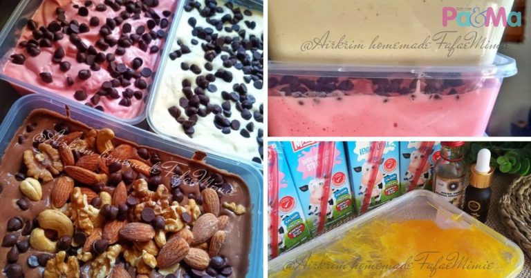 Homemade Healthy Ice Cream, Ibu Yang Berdiet Pun Boleh Makan, Anak Tumpang Sekali!