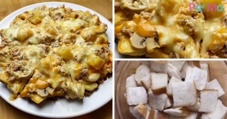 Roti Pizza Tuna Dari Kepingan Dadu Roti Gardenia, Mudahnya, Patutlah Sampai 5K Share!