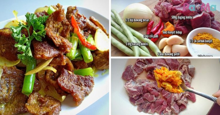 Daging Goreng Kunyit ‘Favourite’ Anak-Anak, Simple Tapi Power, 3 Langkah Dah Siap!
