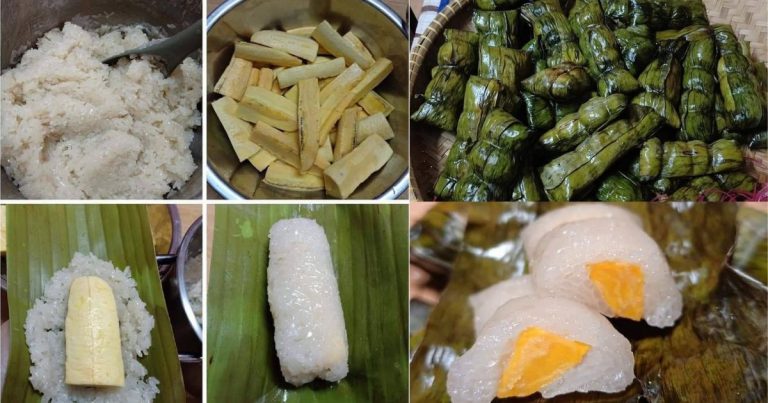 Pulut Dakap Berinti Pisang. Siap Kukus, Aroma Daun Pisang Bangkitkan Selera