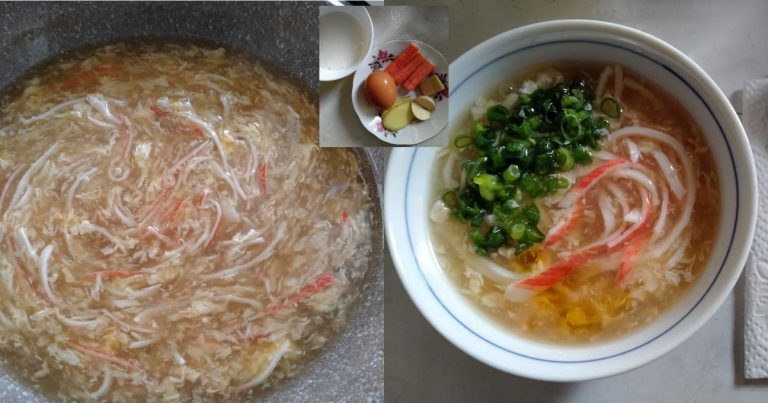 Sup Telur Chinese Style Ala Hotel. Tambah Crab Stick, Hirup Panas-Panas, Terbaik! 