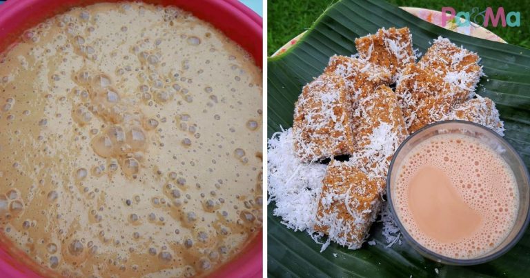 Apam Kampung 4 Bahan, Lembut & Gebu, Senang Anak Nak Makan!