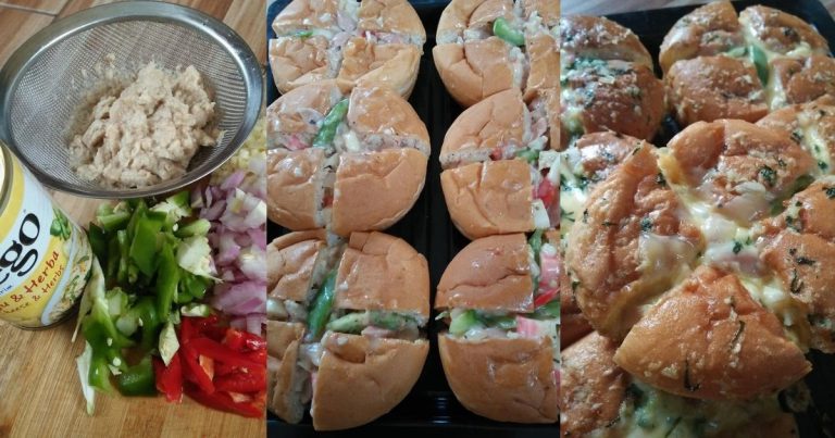 Roti Burger Carbonara Cheese Viral. Penuh Inti, Puas Hati Makan!