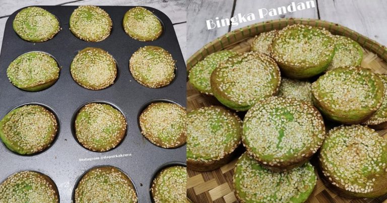 Bingka Pandan Lemak Manis. Wangi Daun Pandan Menambahkan Kesedapannya