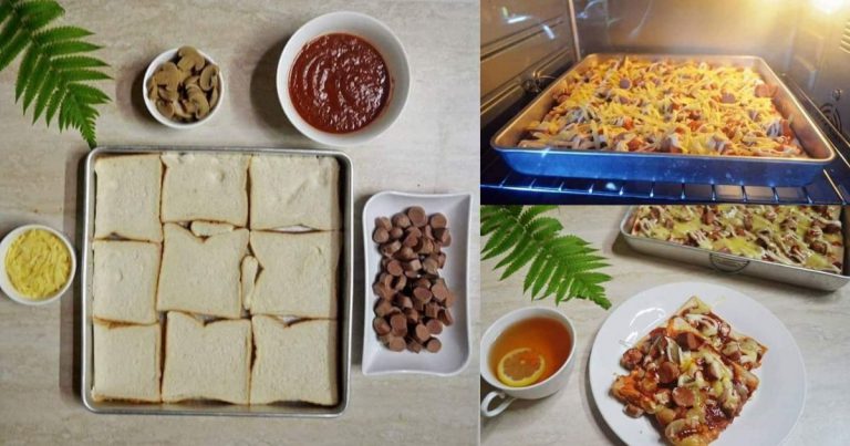 Pizza Roti Ekspres Tersangat Mudah. Susun Dalam Loyang & Bakar Sekejap