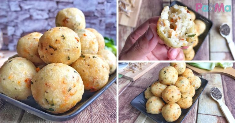 Resipi Cucur Kembung Ikan Bilis, Cukup Lembut & Gebu, Mudah Anak Nak Pegang!
