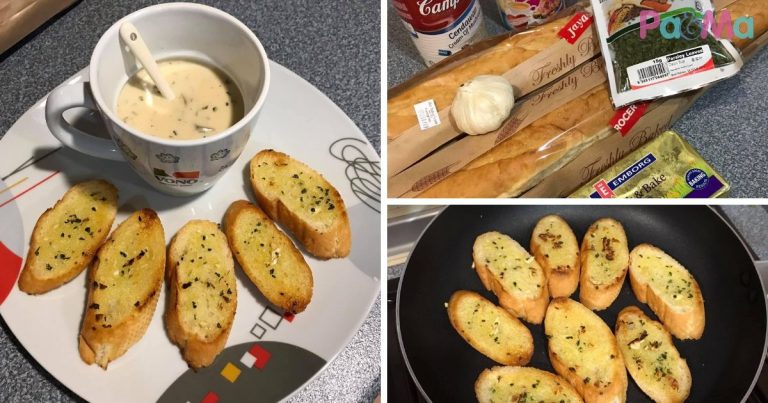 Resipi Garlic Bread & Mushroom Sup Tersangat Sedap, Patutlah Share Sampai 58K, Nak Buat Pun Senang!