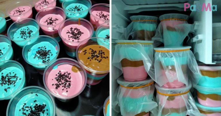 Aiskrim Homemade Tiga Layer, Guna 5 Bahan Saja, Tak Cukup Makan Satu!