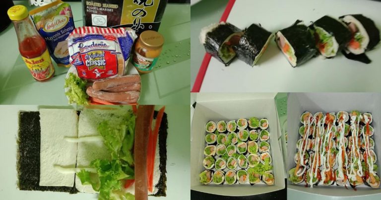 Sushi Roti Sandwich. Sedap Dan Sekali Makan Mesti Nak Lagi!