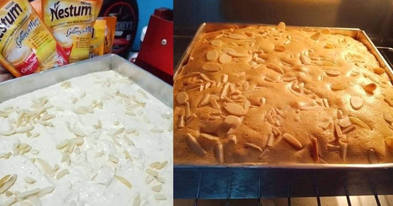 Kek Nestum Gebu Viral 6 Bahan. Sedap Dan Tersangat Mudah Buatnya!
