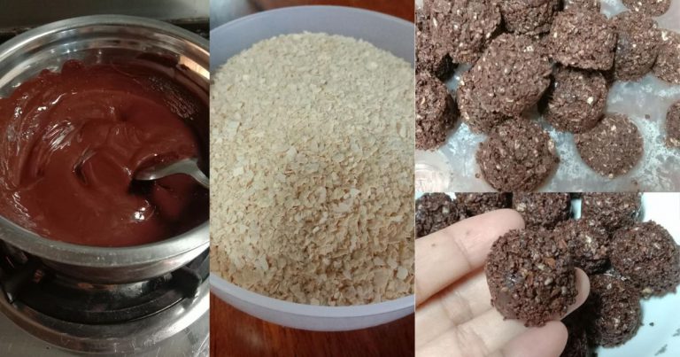 Tak Perlu Bakar, Guna Dua Bahan, Dah Boleh Dapat Nestum Bar Chewy Sedap!
