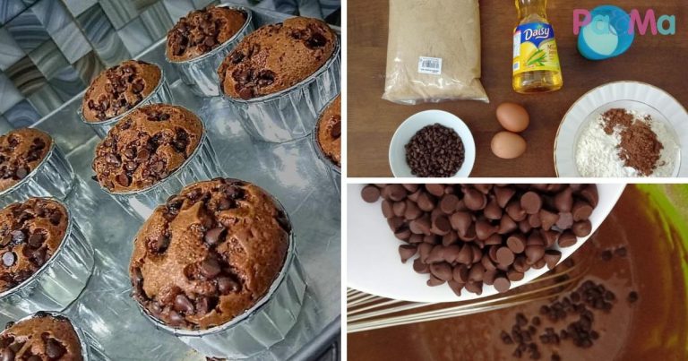 Chocolate Heaven Muffin, Tak Perlu Mixer, Hanya Gaul & Bakar, Coklat Chip Melimpah!